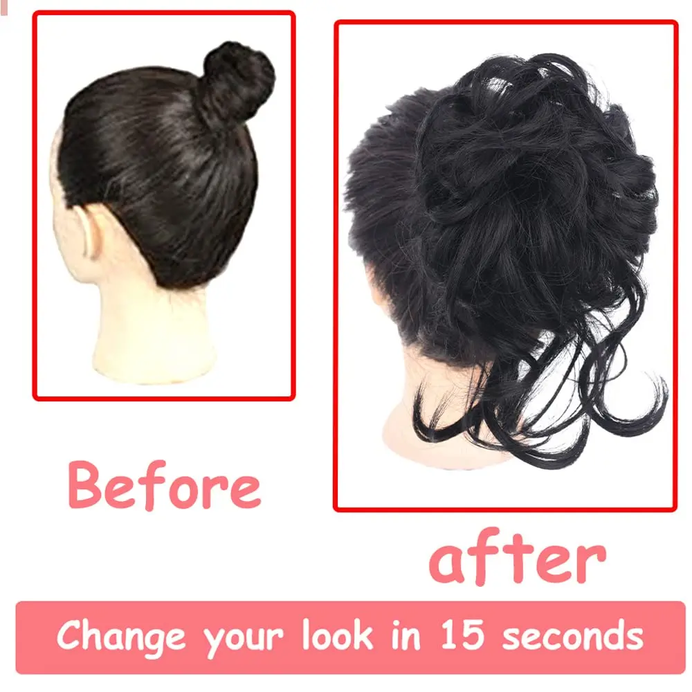 Curly Hair Bun Claw Clip in Action