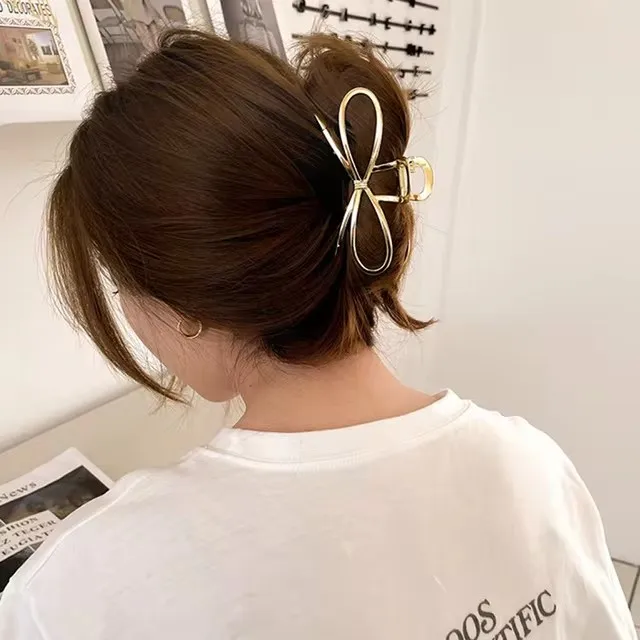 Elegant Bow Metal Hair Claw Clip 5