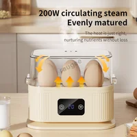 Chaudière à œufs électrique, Mini cuiseur à œufs avec minuterie, arrêt automatique, cuiseur à vapeur pour petit déjeuner, Machine à œufs bouillies pour 6 œufs 4