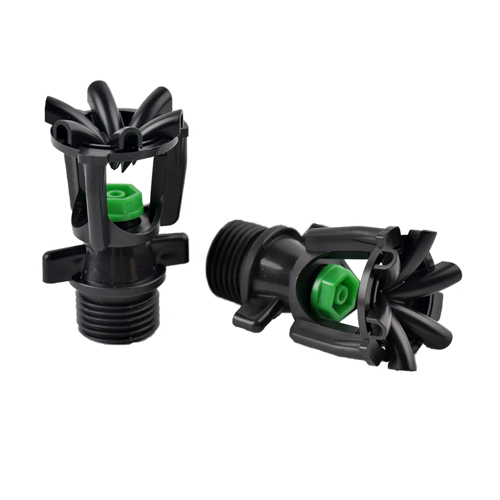 Garden Sprinkler 1/2" 3/4" Male Thread Automatic Rotating Sprinkler Scattering Nozzle 360 Degree for Garden Lawn Vegetable Planting