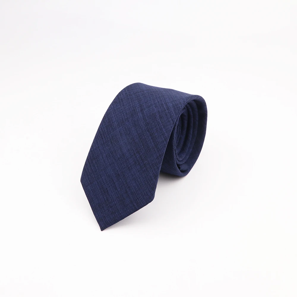 Neck Tie Solid Color Cotton Necktie 6.5cm