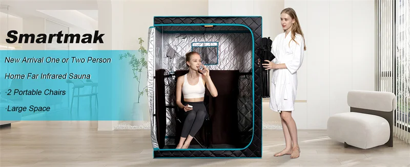 Description Picture 2 of itemFull Size Far Infrared Sauna Two Person Home SPA 1 or 2 Person Privacy Indoor Saunas for Relaxation Detox