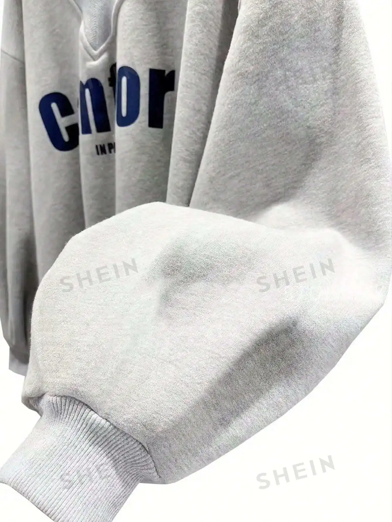 EZwear Letter Graphic Drop Shoulder Sweatshirt