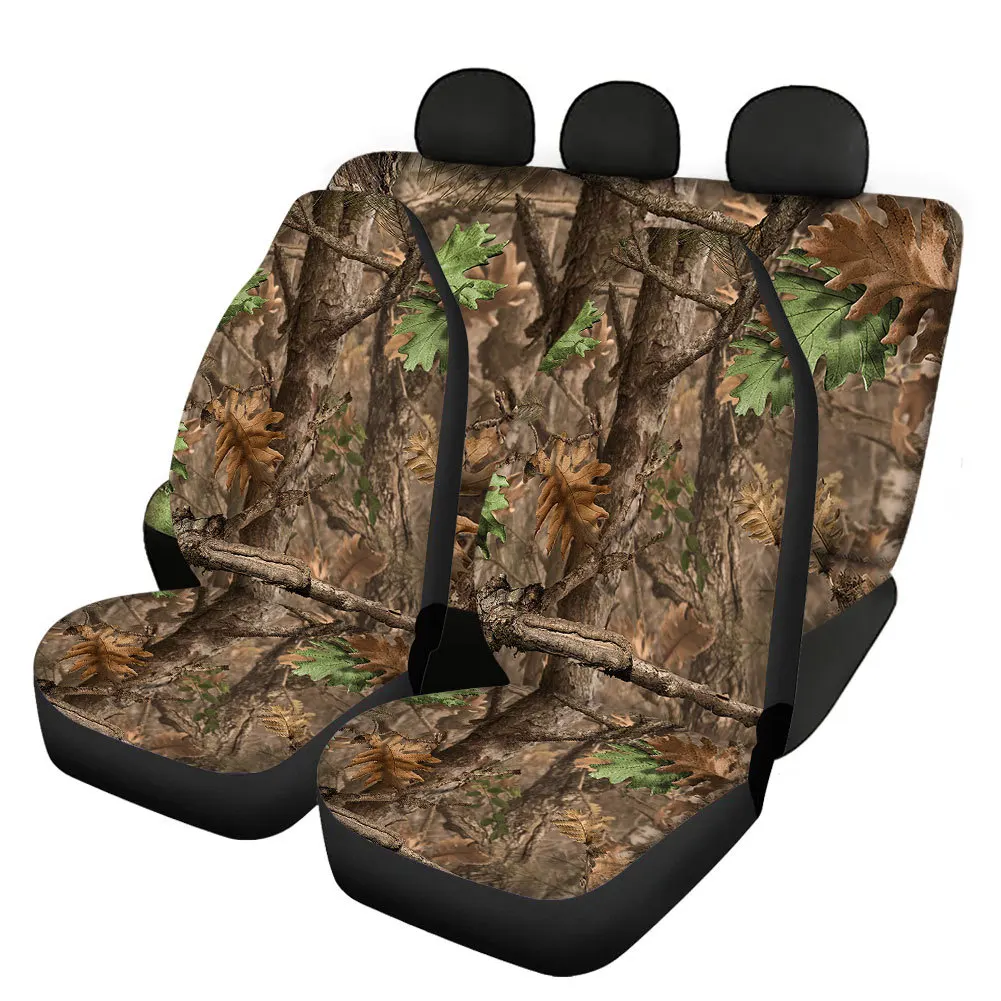 Hunting Camouflage Fishing Car Seat Cover Jeep Honda Nissan Kia Auto Cushion Protector Easy Disassemble Cleaning Travel