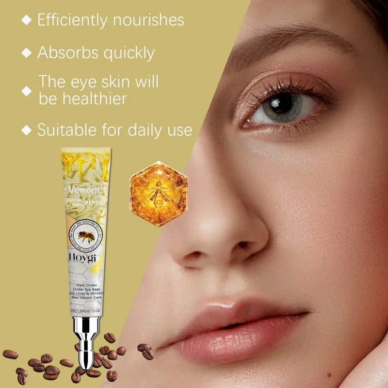 Bee Venom Eye Essence Cream Mildly Anti Wrinkle Firming Cream Reduces Fine Lines Enhance Elasticity Moisturizing Eye Skin