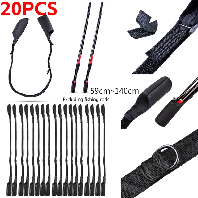 Carp Fishing Rod Socks Strap Fishing Pole Sleeves Belt Rod