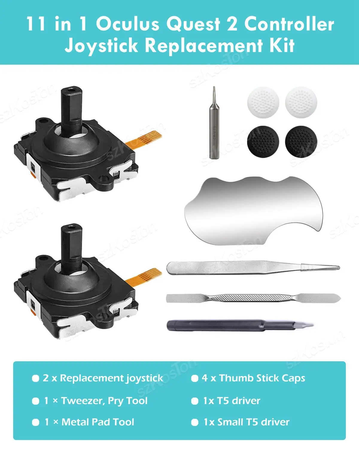 VR Joystick Replacement Kit with Thumbstick Grips