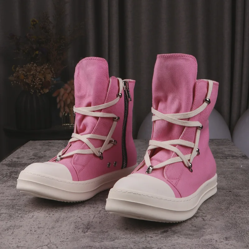 

Girlish Feeling Youth Short Boots Thick Bottom Unique Crosstied Design Lovers Shoes Spring Autumn 2023 New Style Ankle Boot