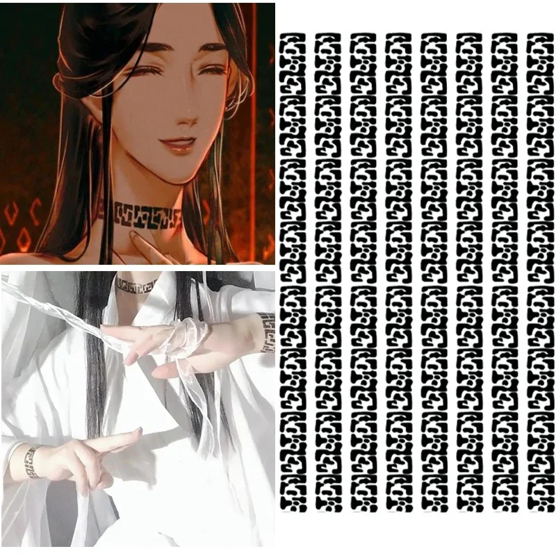 

Anime Tian Guan Ci Fu Xie Lian Heaven Official’s Blessing Cosplay Waterproof Tattoo Wrist Neck Temporary Sticker Prop Accessory