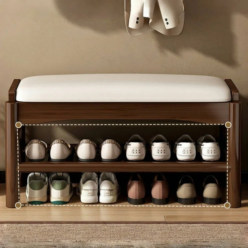 Solid Wood Shoe Bench 2