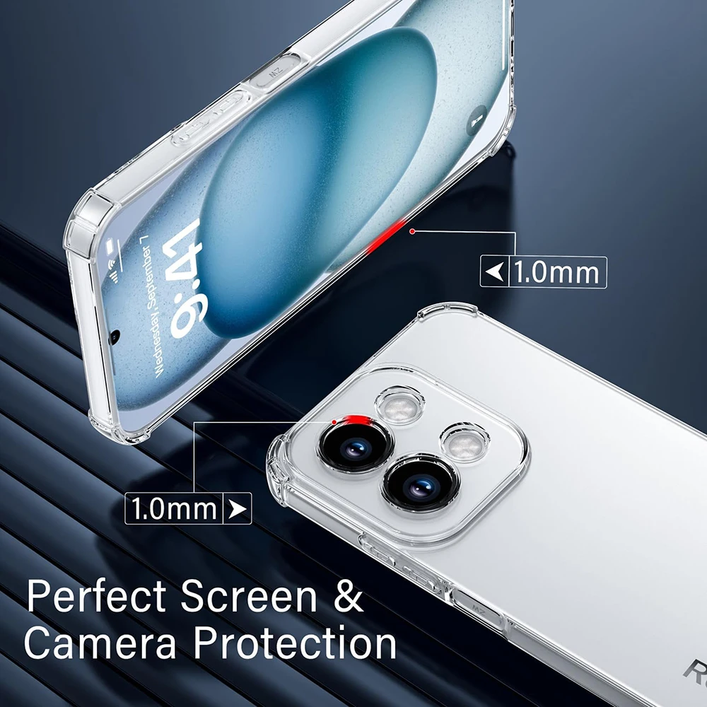 Shockproof Transparent Silicone Soft Shell - Ultra Thin TPU Protective Case