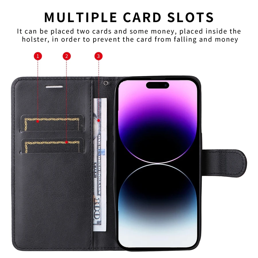 Leather Wallet Phone Case for Samsung A01 M01 A2 A3 J2 J4 Core A02 M02 A02S M02S A3 A5 2017 A6 A8 Plus A7 A9 2018 Flip Cover