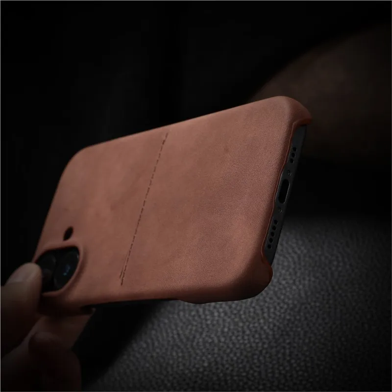 Luxury Sheepskin Leather Wallet Case – Premium Shockproof Cover with Card Slot