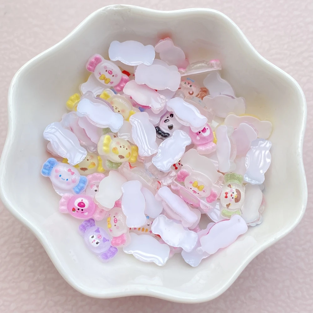 Resin Jewelry Accessories resin jewelry accessories resin embellishments resin nail art crafts candy resin ornaments cartoon animal nail art crafts cartoon animals nail art accessories 50Pcs New Cute Mini Resin cartoon colorful candies Flatback Ornament Jewelry Making Manicure Hairwear Accessories