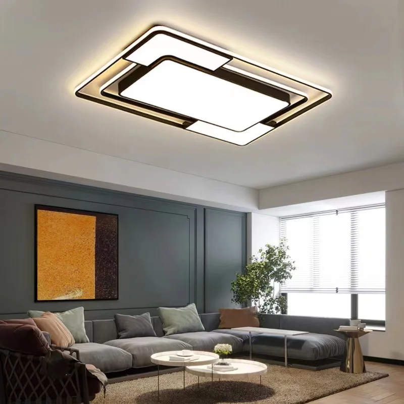 Modern led ceiling light for Living Room Lustre Dining Bedroom Study Nordic Square Chandelier Light Fixture
