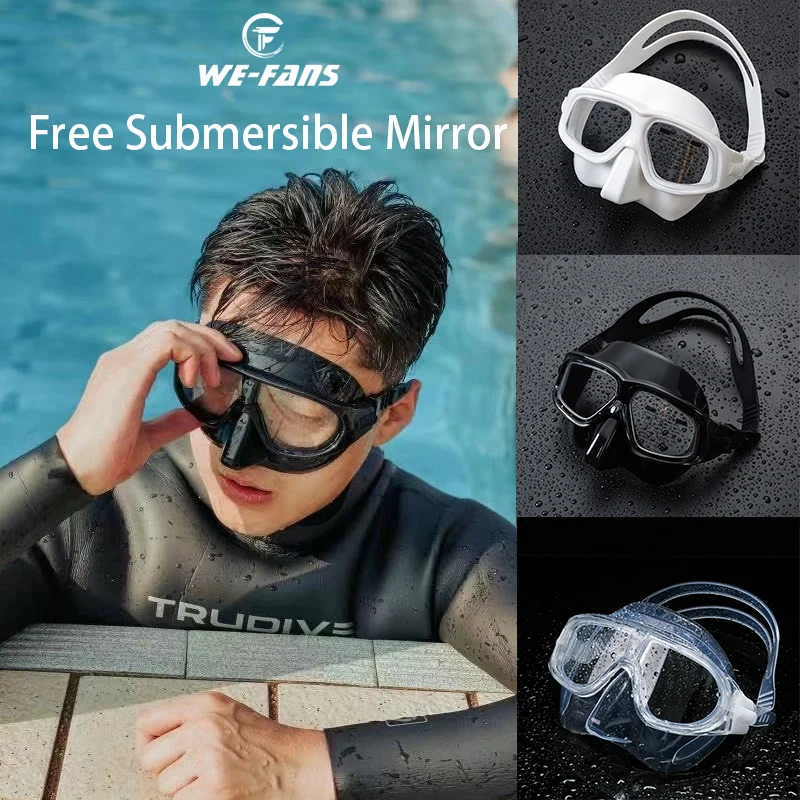 We-Fans New Free Diving Mask Low Volume Multiusage Glasses Snorkel Diving Mask Adults Men Women Equipment Underwater