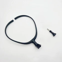 Hands-Free Adjustable Neck Mount Holder - Black color