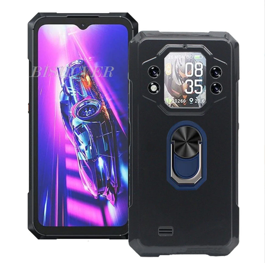 Durable Silicone Phone Case with Back Ring Holder Bracket - 6.72