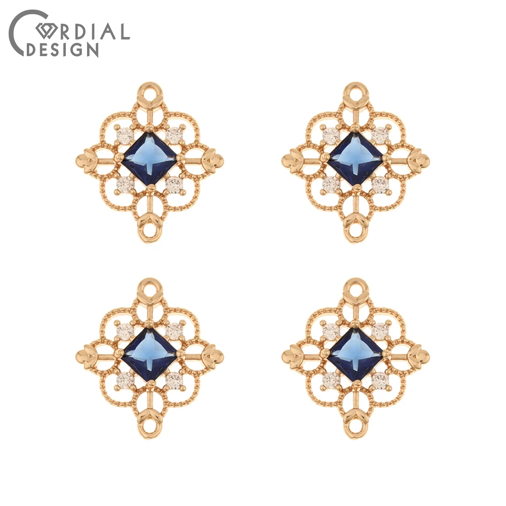 Cordial Design 50Pcs 17*18MM DIY Charms/Jewelry Accessories/Hand Made/Connector/Rhombus Shape/Jewelry Finding & Components - cordial