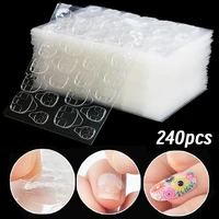 Double Side Nail Jelly Glue Transparent False Nail Art Adhesive Tape Glue Stickers DIY Reusable Manicur Nails Accessories 1