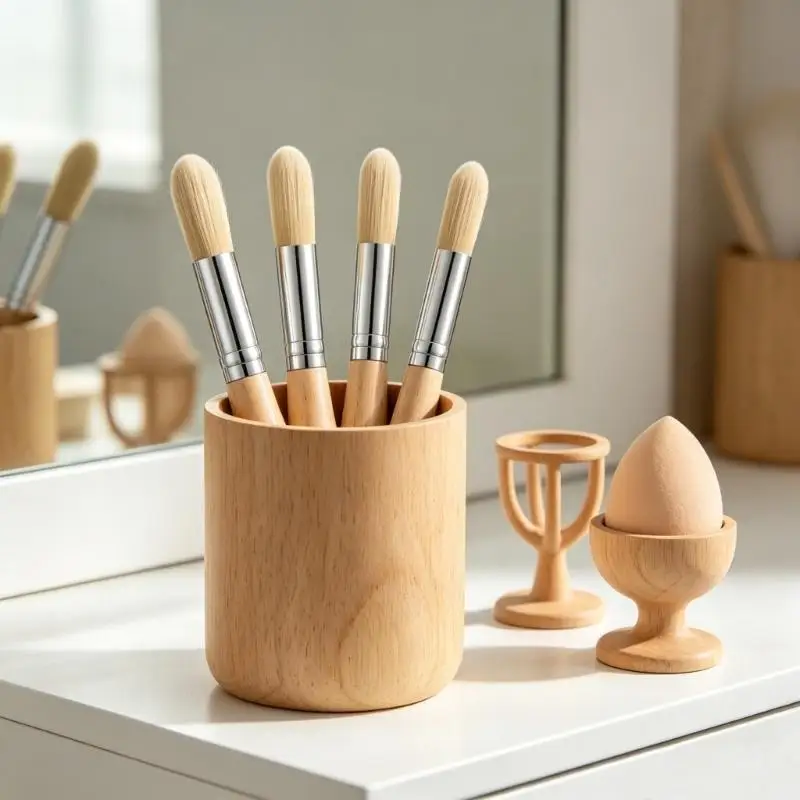 G6KF 예술가 급료 4PCS 페인트 붓 기름 수채화 물감 아크릴 등을 위한 나무로 되는 손잡이