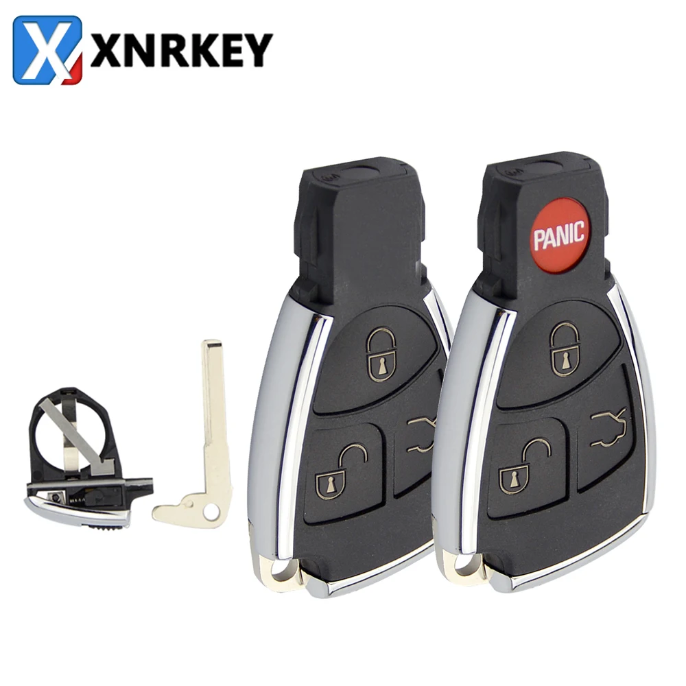 XNRKEY 3/4 Button Modified Smart Remote Car Key Shell for Mercedes Benz