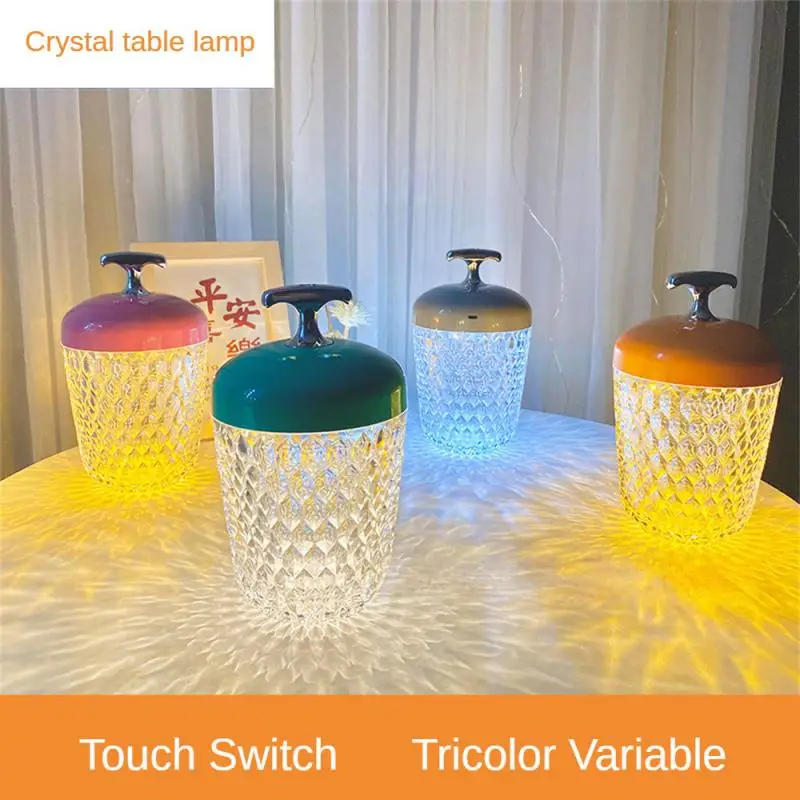 

Atmosphere Lamp Romantic Creative Desktop Portable Bedroom Crystal Table Lamp Night Lamp