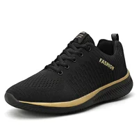 Men's Running Shoes Spring 2025 Large Size Unisex Breathable Lightweight Casual Sneakers round Toe EVA Outsole Pure Color