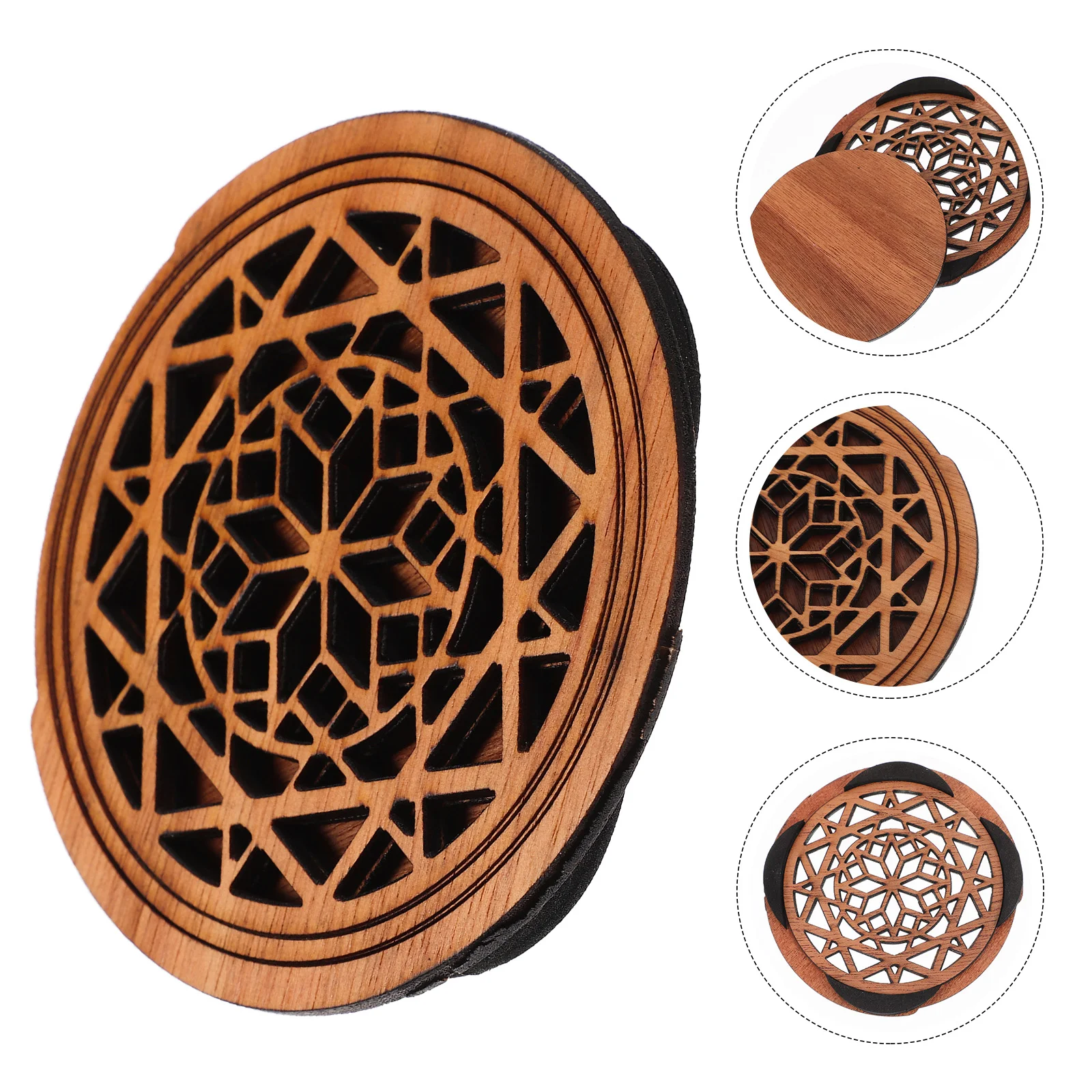 

Guitar Wood Soundhole Cover Practical Block Feedback Buffer Guitar Feedback Reducer