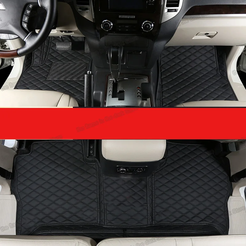 Leather Car Floor Mats For Mitsubishi Pajero Montero Shogun 2006 2007