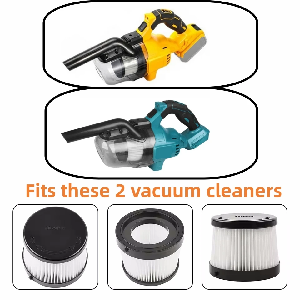 Original Filters 2/4pcs for DEWALT DCV501HB Cordless Handheld Vacuum Cleaner Replacement Filters for Makita Vacuum Cleaners