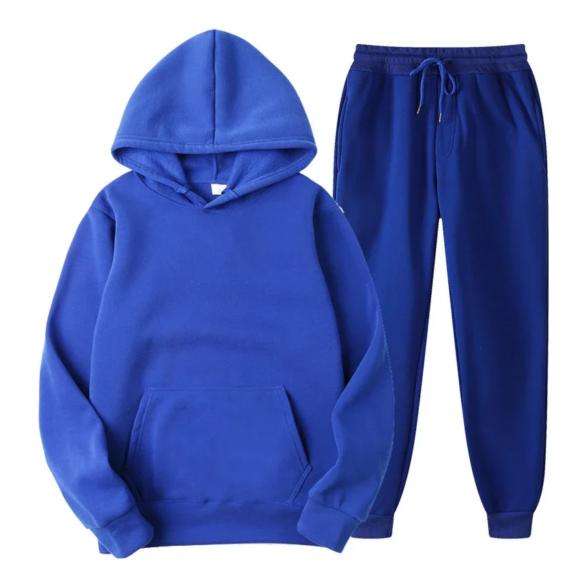 2021 Autumn And Winter Fashion Brand Men Tracksuit New Men's Hoodies + Sweatpants Two Piece Suit Hooded Casual Sets Male Clothes