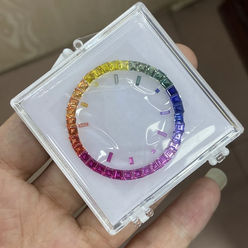 Meisidian Lab Rainbow Sapphire Ditona watch modified Bezel