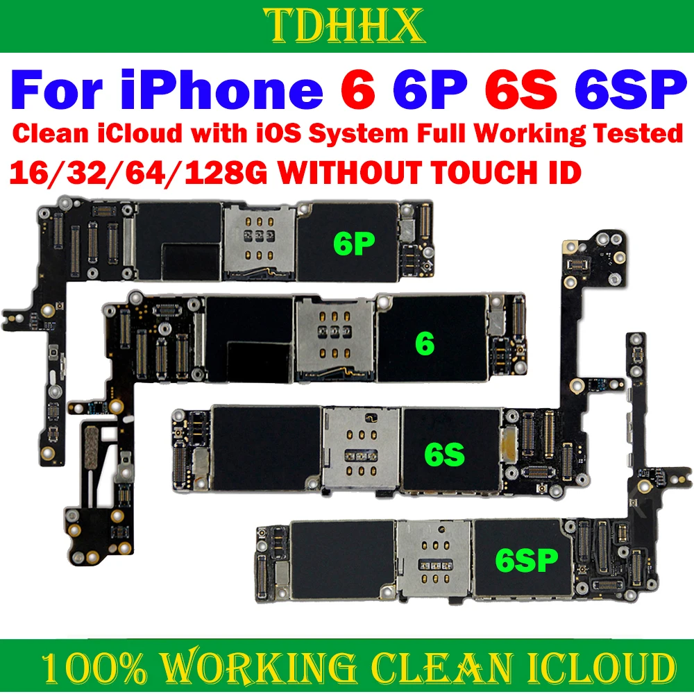 iPhone Motherboard For iPhone 6 6S 6Plus 6SPlus 5.5inch Good Tested Free iCloud Full Chips iOS System iphone motherboard