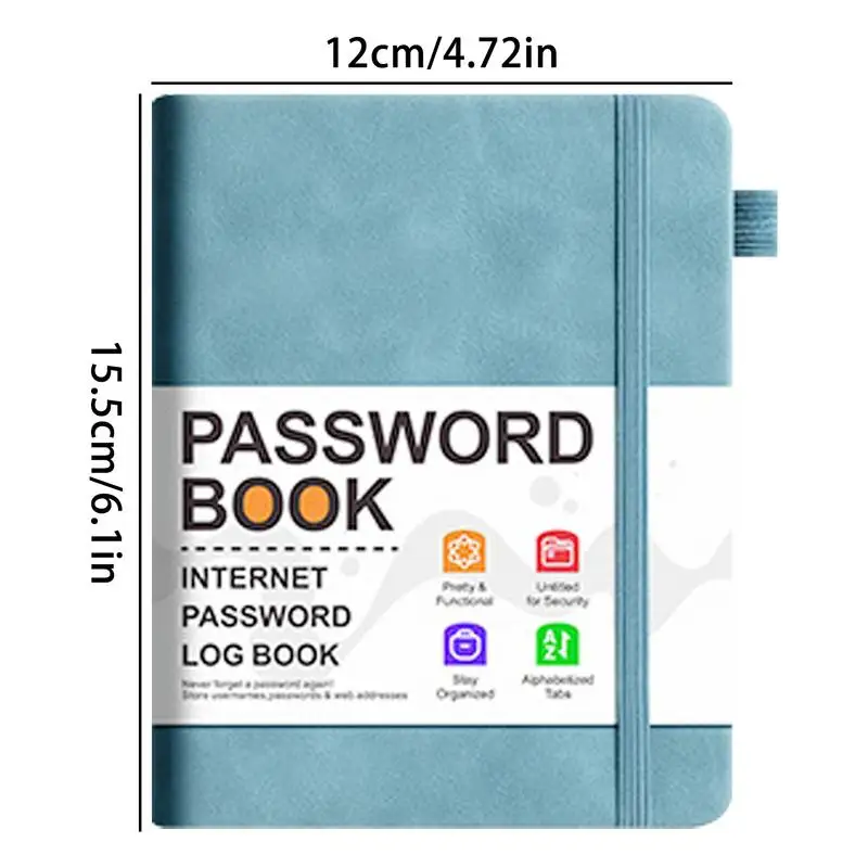 Password Keeper Book Computer Password Organizer Book With Alphabetical Tabs Pocket Address Log Notebook For Account Details