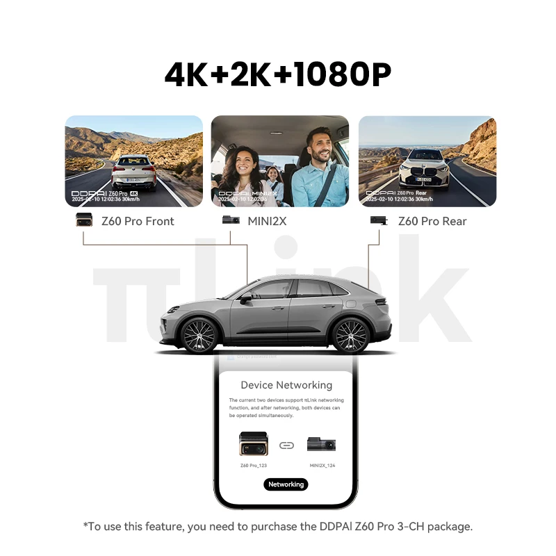 DDPAI 4K Dash Cam Z60 Pro HDR Support Front and Rear Interior Car Camera SONY STARVIS2 678 Sensor 5GHz Wi-Fi GPS ADAS 4G Car DVR - Image 4