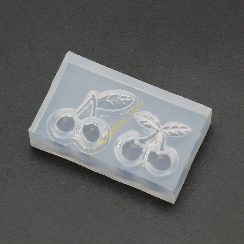 Resin Casting Mold Cherry Epoxy Resin Mold Casting Tool Hanging Ornament QX2F