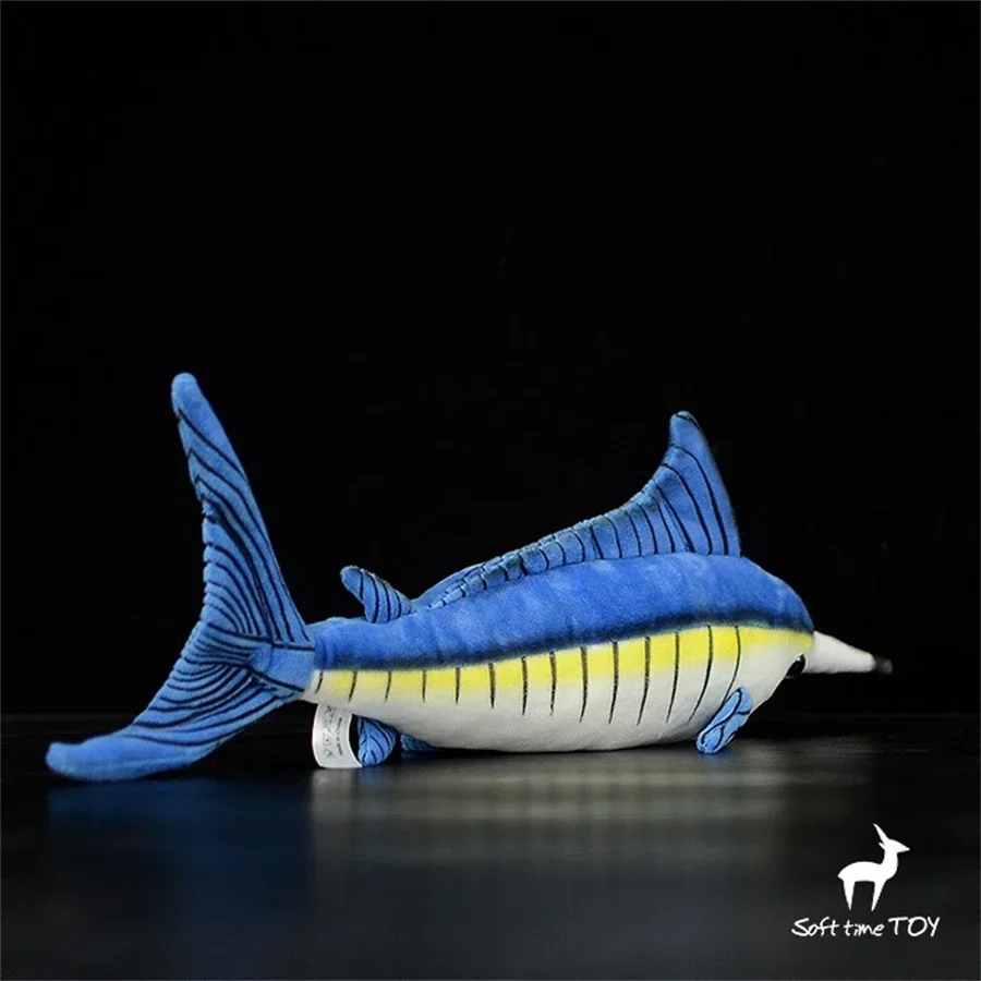 Marlin Fish Plush Toy High Fidelity Sailfish Plushie Blue Marlin Peluche Lifelike Stuffed Animals Simulation Doll Kawai Toy Gift 3