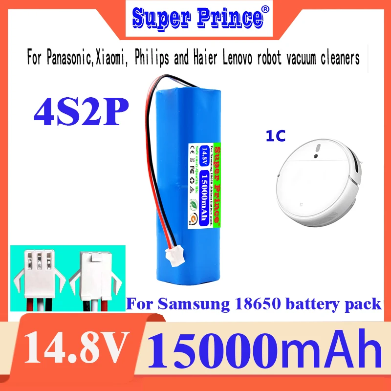 

14.8V 15000mAh Suitable For Samsung 18650 lithium Battery Pack M26-4S2P Professional LDS Pro M8 Pro M7 Max U6