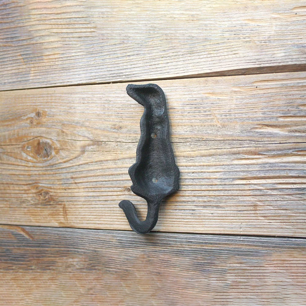 Pet Leash Holder Cast Iron Puppy Wall Hooks Key Rack Metal