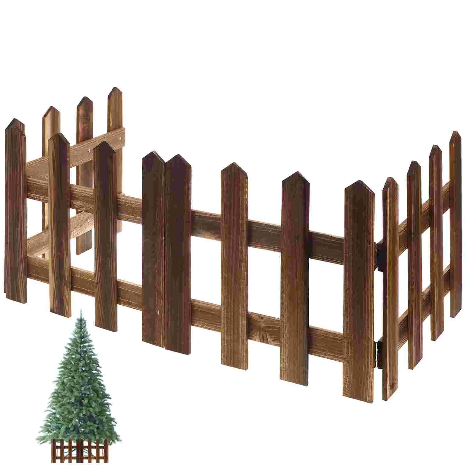 

DIY Wooden Diy Natural Fenceative Outdoor Gardening Plants Pool Fence Flowerbeds Picket Landscaping Fence Garden