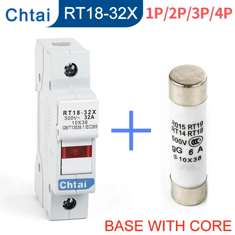 RT18-32X 1-4P 32A 63A 125A Din Rail mounting  Fuse Holders Fuse Holder Base 1Pole for 10x38mm  link size AC690V  500V