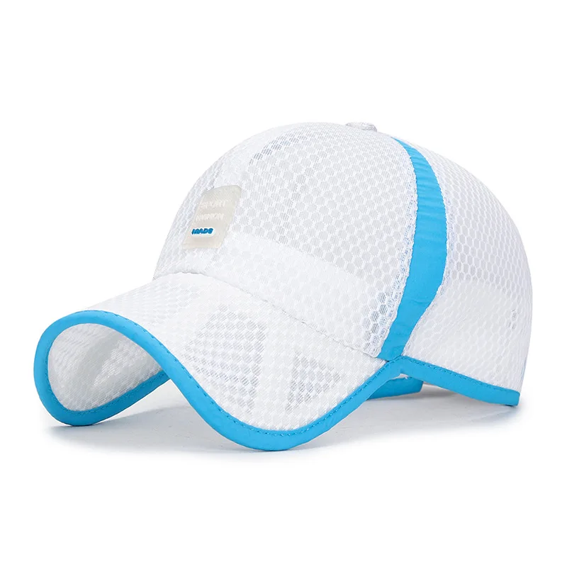 

Summer Middle-Aged Children Hollow Eaves Full-Net Breathable Mesh Hat Outdoor Summer Camp Students Sunscreen Baseball Cap
