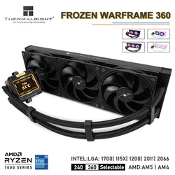 Thermalright FROZEN WARFRAME 360 Black CPU All in one Water Cooled 2.4inch LCD Display Screen PC AIO CPU Liquid Cooling Radiator