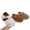 INS Style Baby Boys Girls First Steps Walking Shoes Plush Thickened Soft Warm Winter Autumn Footwear Fashion Shoes 1