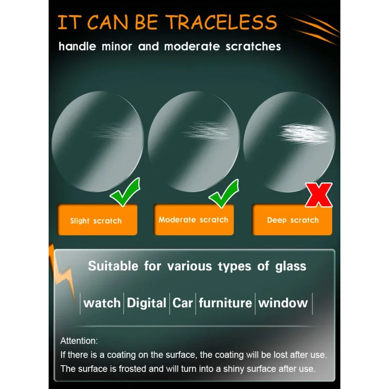 ERJIHE 시계 스크래치 연마 미네랄 유리 거울 표면, 사파이어 유리 스크래치 렌즈, 연마 페이스트 액체