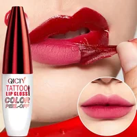 Peel Off Lip Gloss Matte Outline Contour Tattoo Lip Stain Waterproof Transfer Resistant Tear Off Natural Rose Pink Lip Tint 1