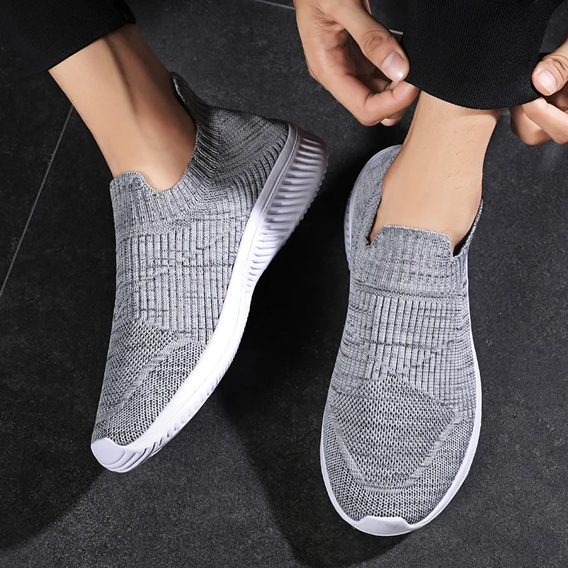 

Plus Big Size 47 48 Men Light Sneakers Summer Breathable Knitting Running Shoes Soft Sole Comfortable Man Sports Shoes
