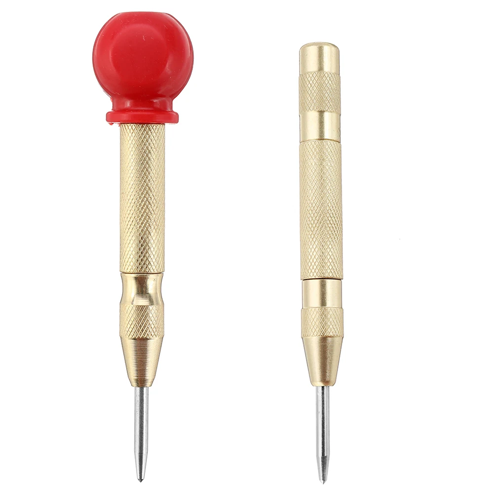

6mm Automatic Center Punch Spring Loaded Locator Woodworking Metal Drill Adjustable Center Pin Press Dent Marker Hand Tools