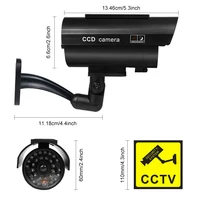 Simulation caméra solaire fausse caméra extérieure CCTV Surveillance Simulation fausse caméra étanche et sûre maison clignotant lumière LED 6